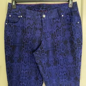 Jeans- Snakeskin Pattern Purple and Black